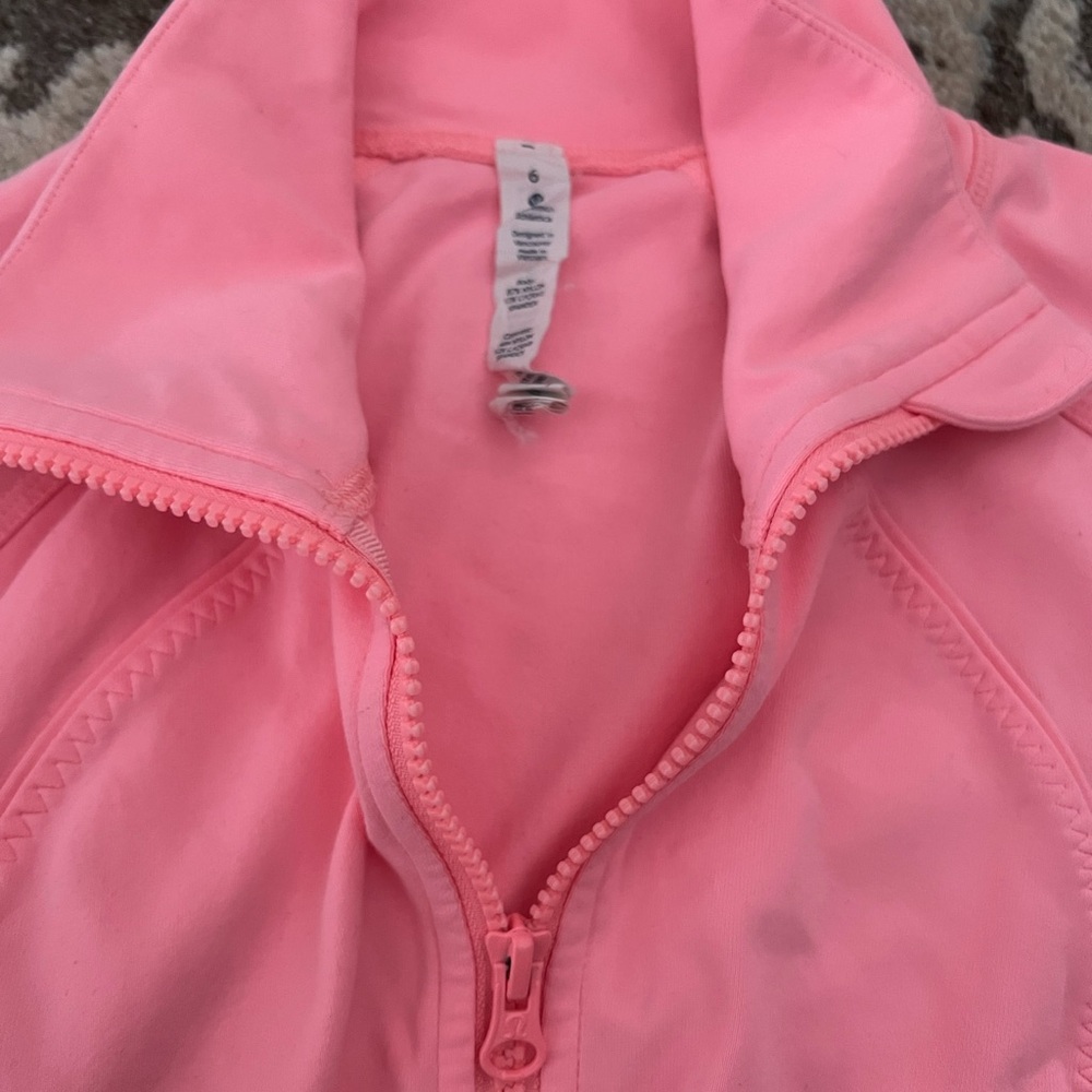 Bright coral Lulu jacket sz 6 - Picture 2 of 3